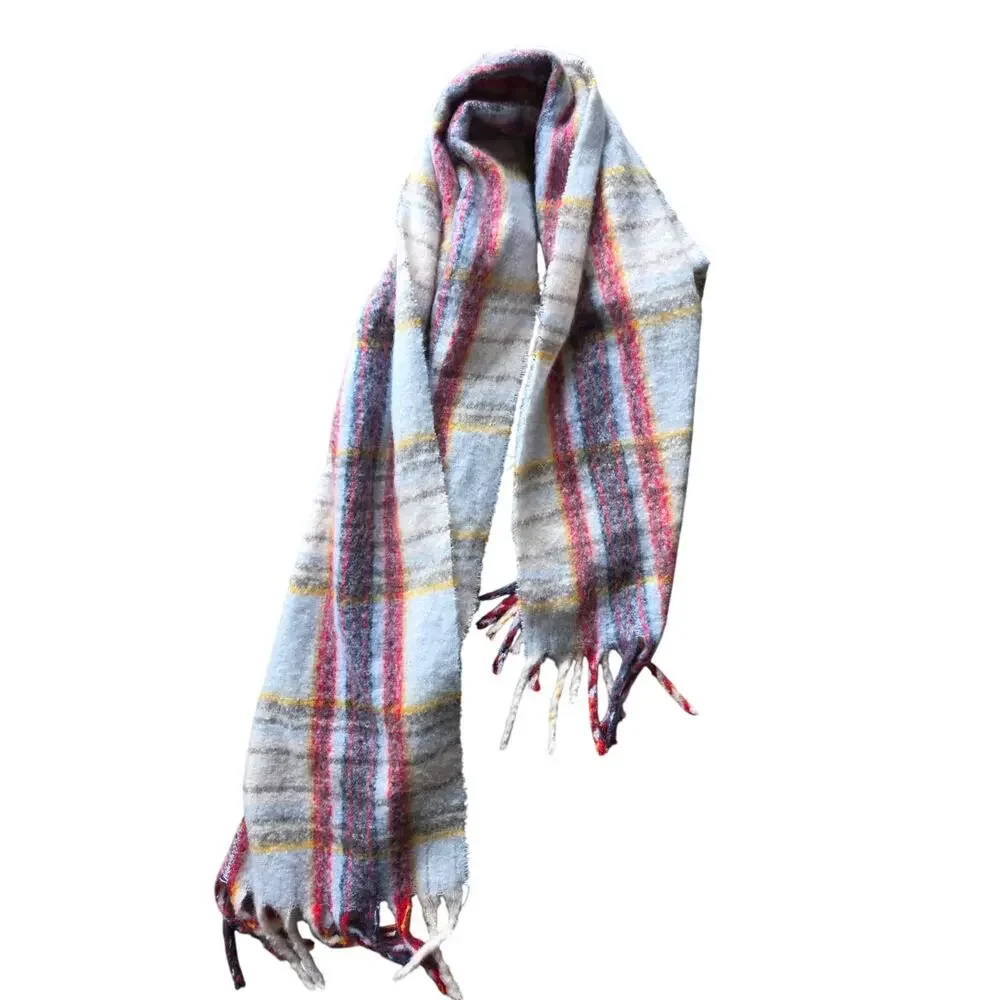 Quagga Large Rectangle Scarf OS‎ Womens Fluffy Multicolor Fall Winter